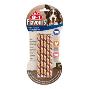 8in1 Triple Flavour csavart rágórudak