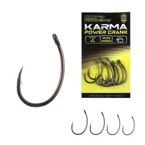 Carp Academy KARMA Power Crank Füles Pontyozó Horog 10db-cs