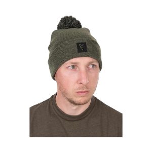 Fox Bobble Hat Green Black