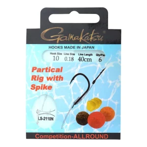 Gamakatsu előkötött horog 14 Csalitüskés