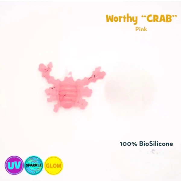 Nerd Fishing Worthy Crab 1,5cm 3 Nerd Fishing Worthy Crab 1,5cm Baby Pink