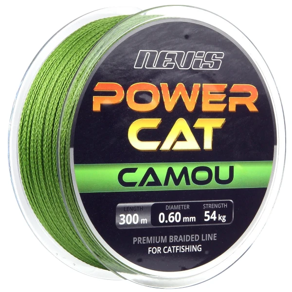 Nevis Powercat Camou Fonott zsinór 300m