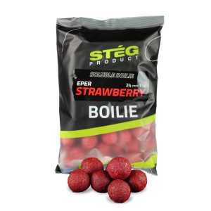 1 Stég Soluble Boilie 24mm 1kg Strawberry