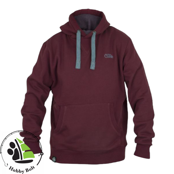 Fox Chunk Ribbed Hoodie Burgundy
